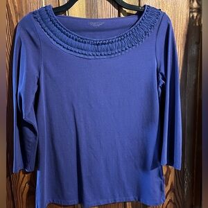 Coldwater Creek Purple Textured Blouse